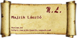 Majzik László névjegykártya