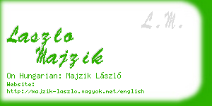 laszlo majzik business card