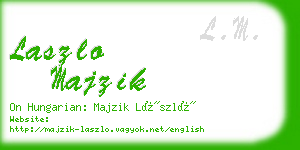 laszlo majzik business card